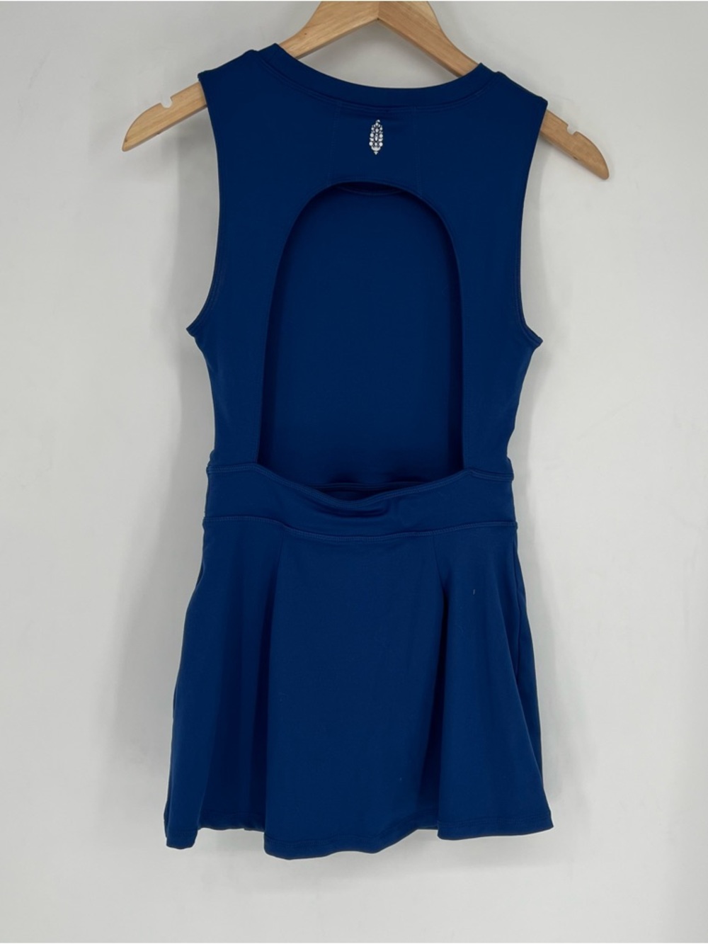 Free People Movement Easy Does It Dress Cobalt Blue cutout active spring revolve - Picture 10 of 15